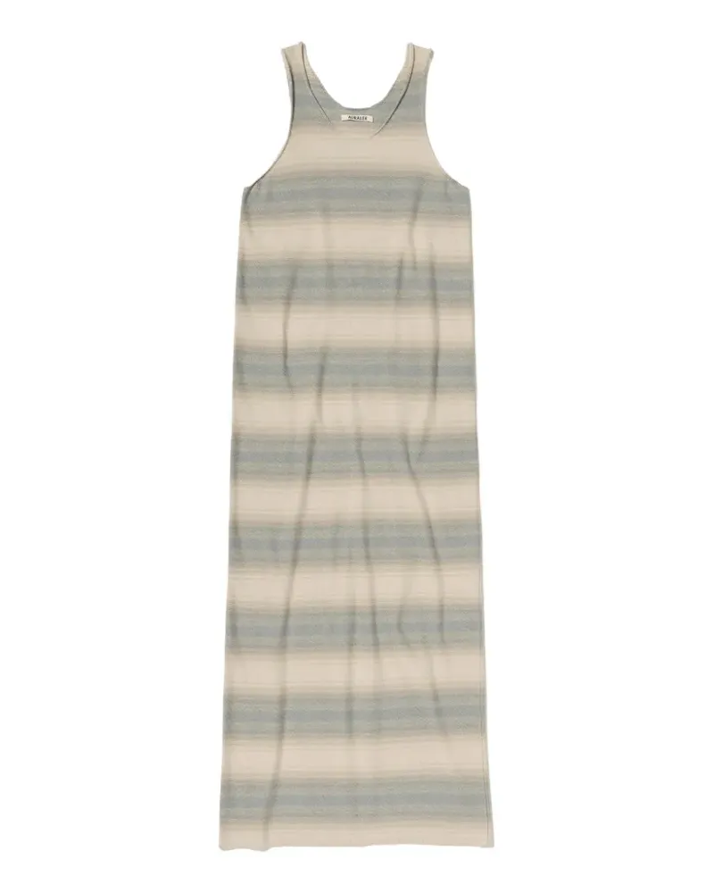 AURALEE Gestreiftes Midikleid - Nude Nude