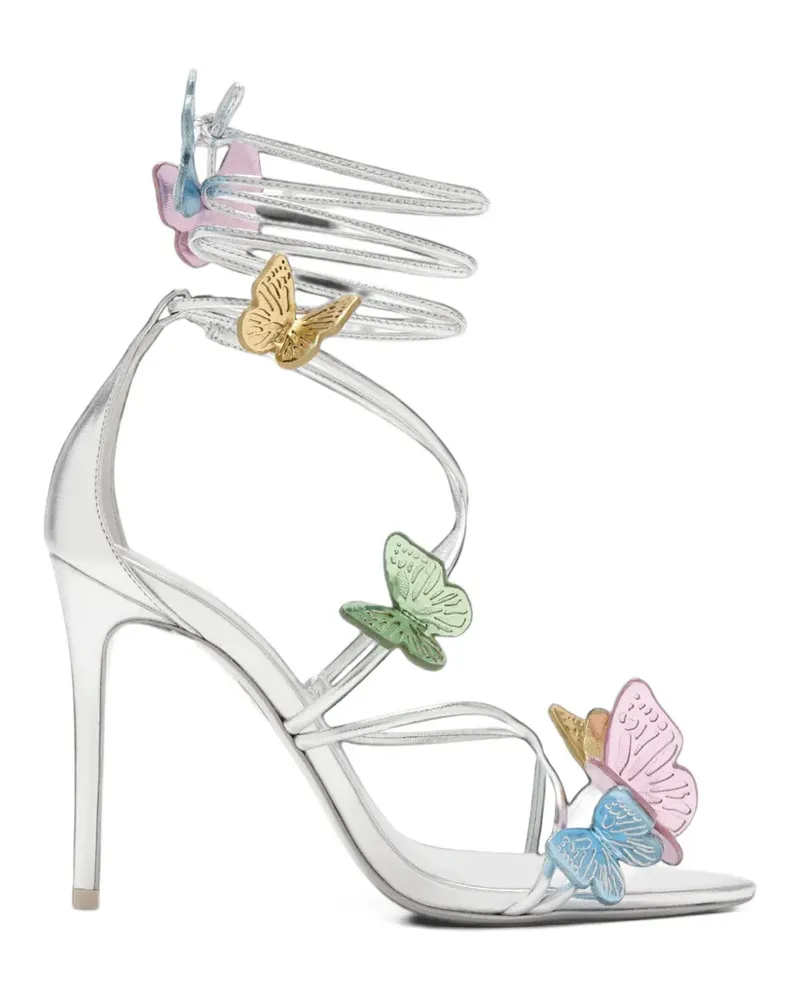 Sophia Webster Vanessa butterfly-embellished lace-up sandals - Silber Silber
