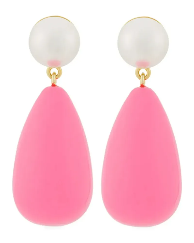 Eshvi Tropfenförmige Ohrringe - Rosa Rosa