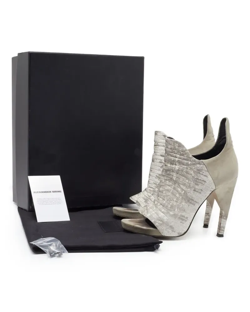 Alexander Wang Devon Stiefeletten mit Eidechsen-Prägung - Grau Grau
