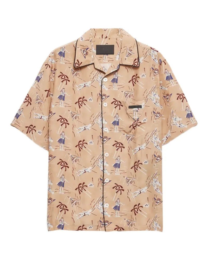 Prada Hemd mit Print - Nude Nude
