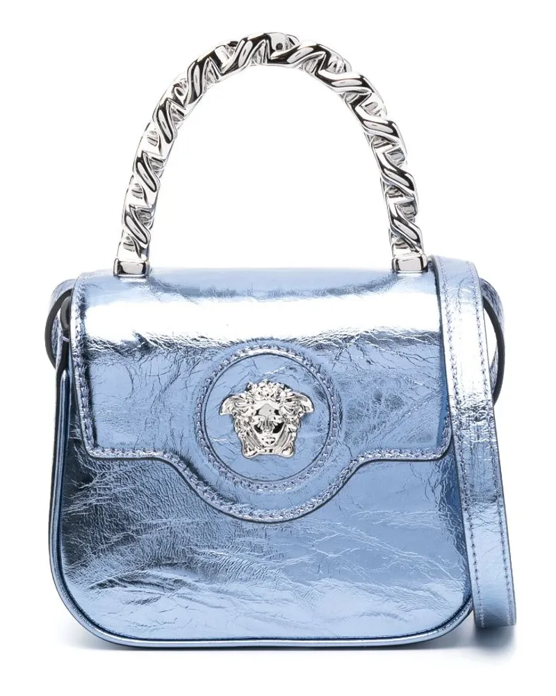 Versace Metallische La Medusa Handtasche - Blau Blau