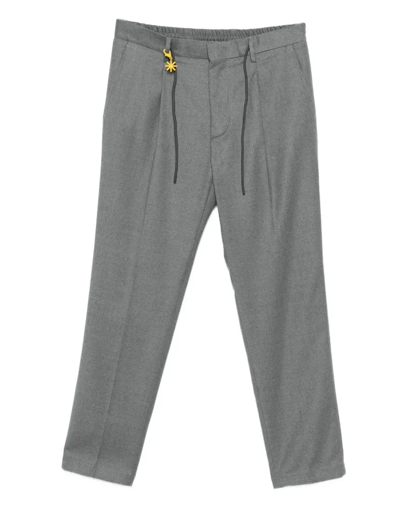 Manuel Ritz drawstring straight-leg trousers - Grau Grau