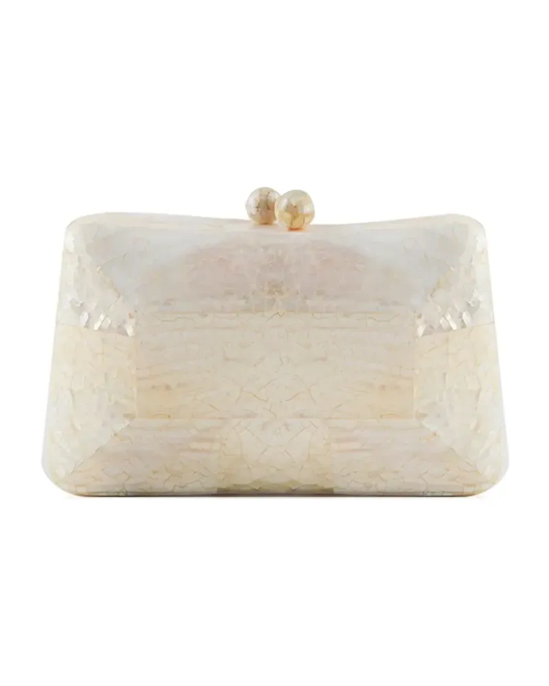 Serpui Charlotte Kabibe Clutch - Weiß Weiß