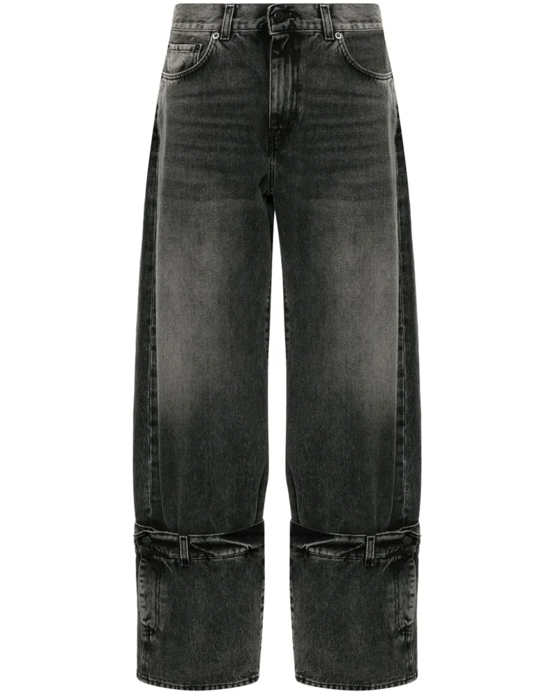 Haikure Jeans mit Bündchen - Schwarz Schwarz