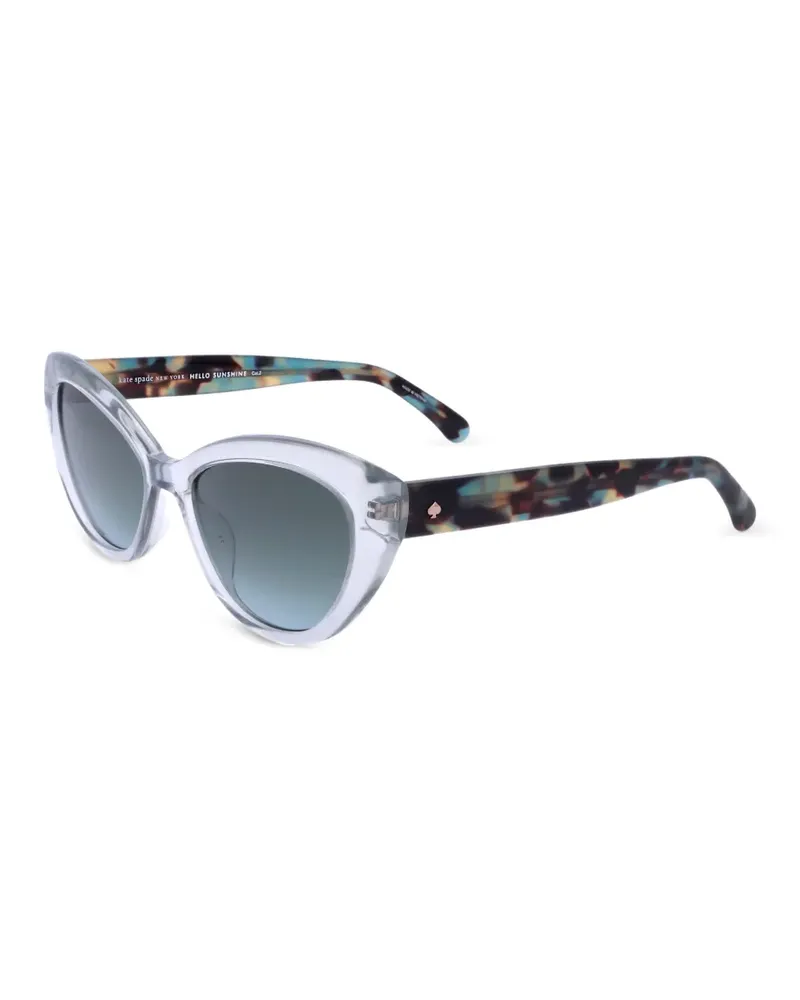 Kate Spade Cat-Eye-Sonnenbrille in Schildpattoptik - Weiß Weiß