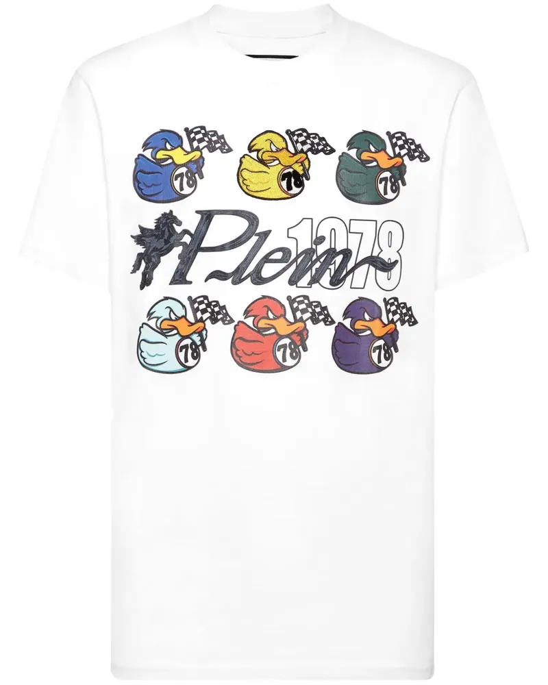 Philipp Plein T-Shirt mit grafischem Print - Weiß Weiß