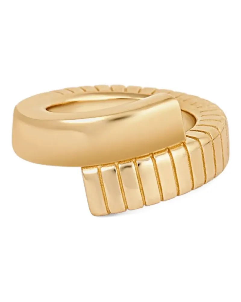 IVI Collection Wide Joia Twist Ring - Gold Gold