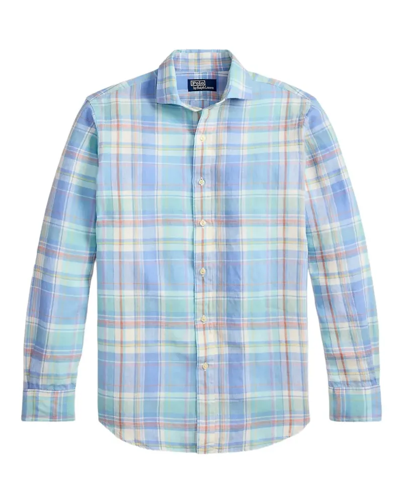Ralph Lauren plaid-pattern long-sleeve shirt - Blau Blau