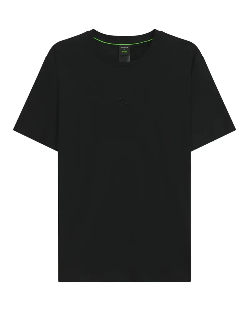 HUGO BOSS x Porsche T-Shirt aus mercerisierter Baumwolle mit glänzendem Logo - Schwarz Schwarz
