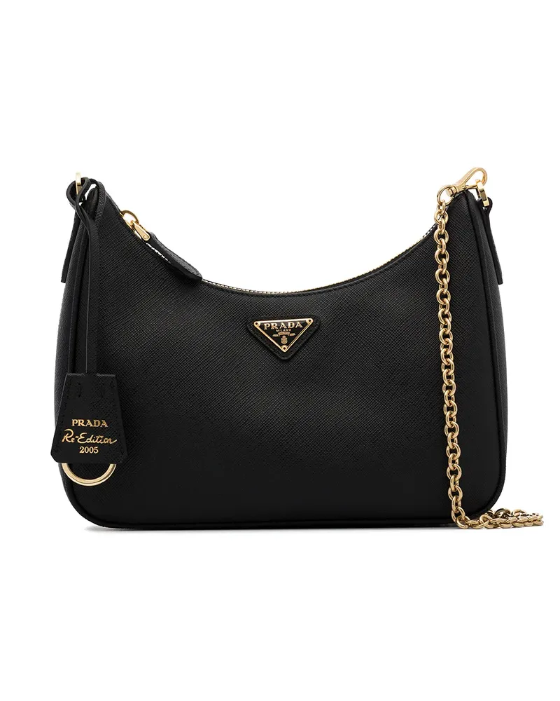 Prada Re-Edition 2005 Schultertasche - Schwarz Schwarz