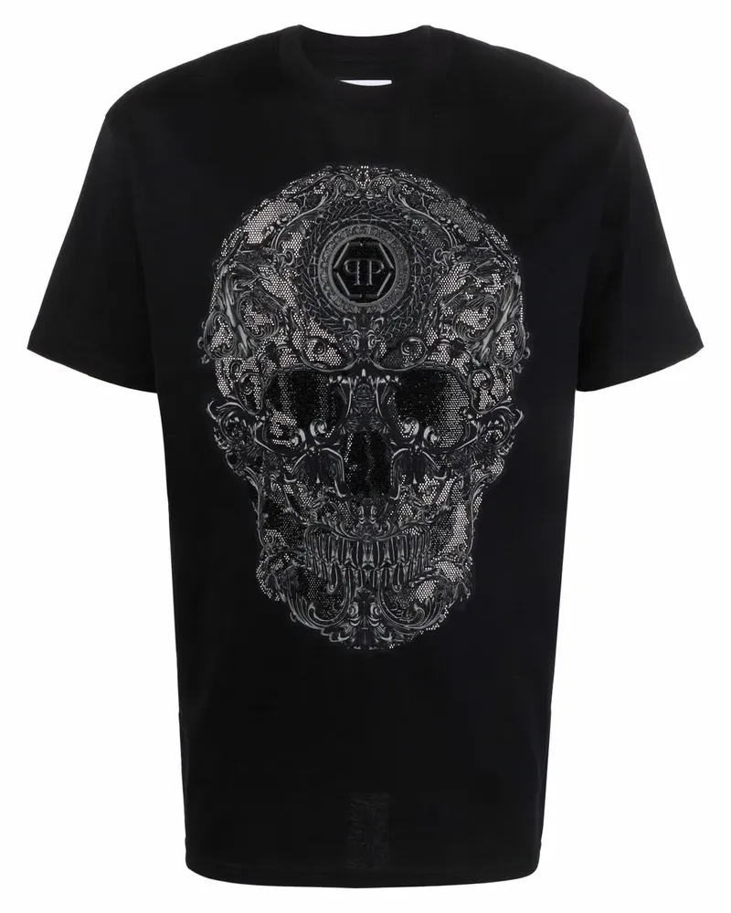 Philipp Plein T-Shirt mit Barock-Print - Schwarz Schwarz