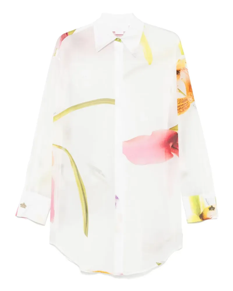 Genny Hemd mit Blumen-Print - Weiß Weiß