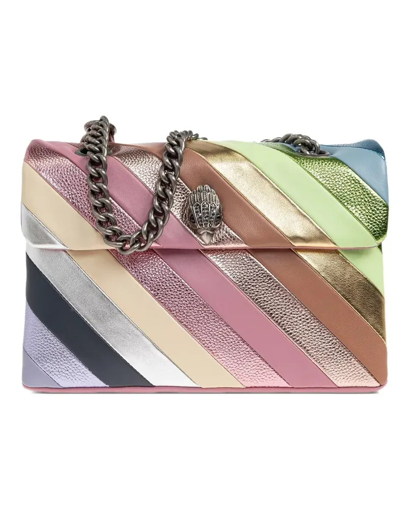 Kurt Geiger Gestreifte Chain Schultertasche - Rosa Rosa