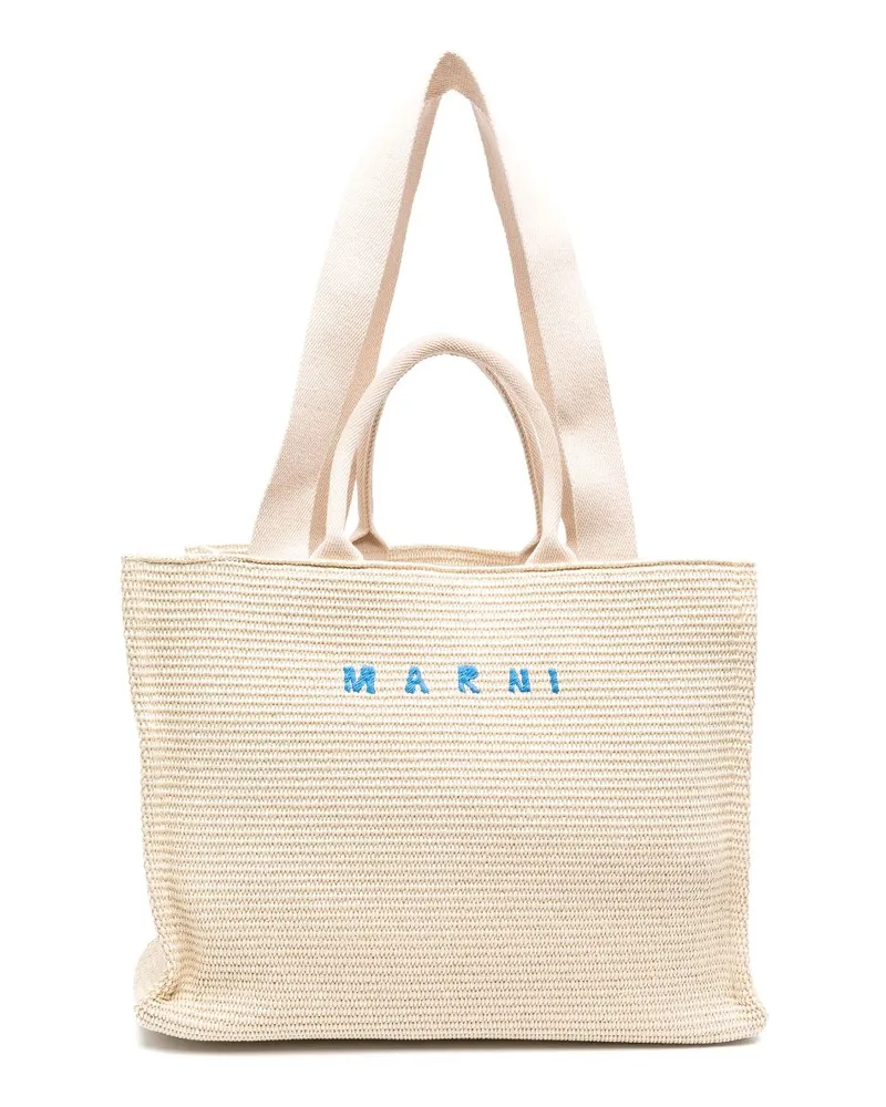 Marni Shopper mit Logo-Stickerei - Nude Nude