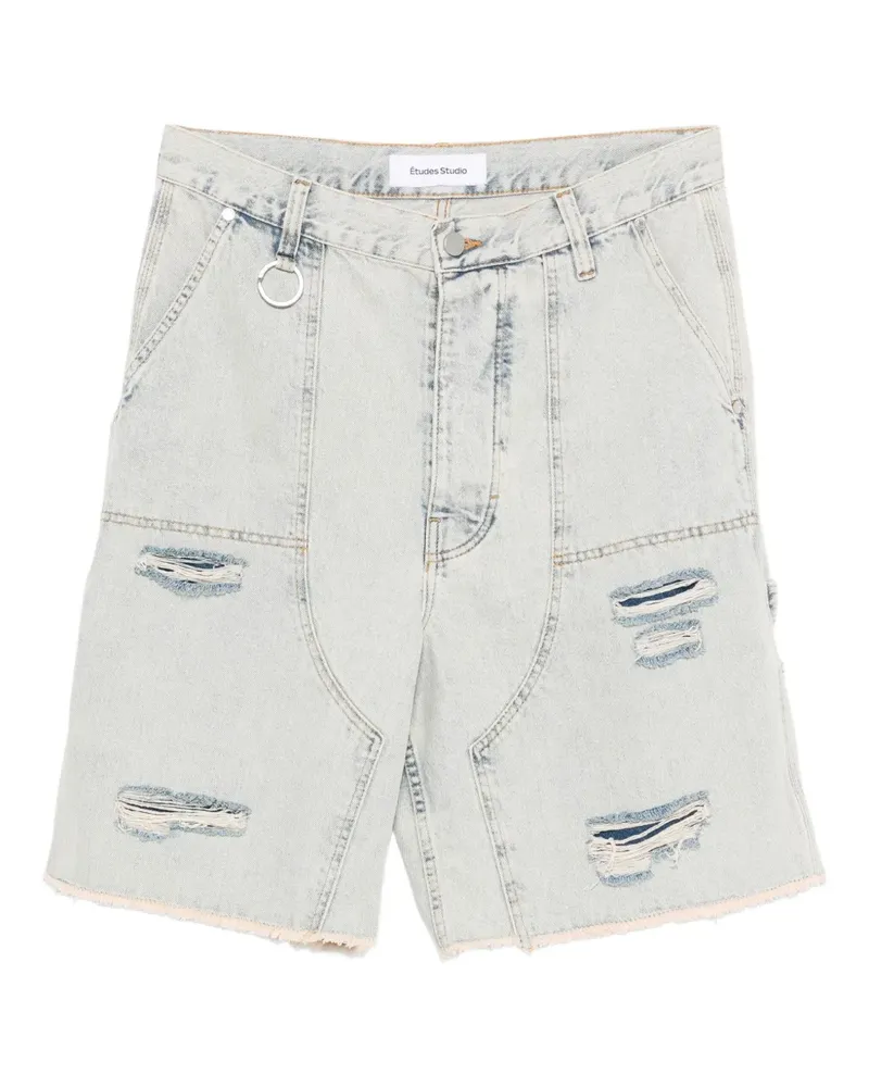Études Studio Shorts im Distressed-Look - Blau Blau