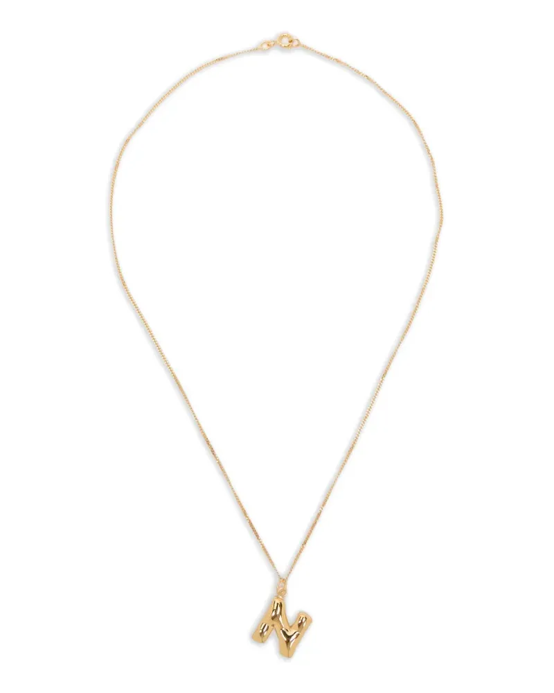 Completedworks N-initial pendant necklace - Gold Gold