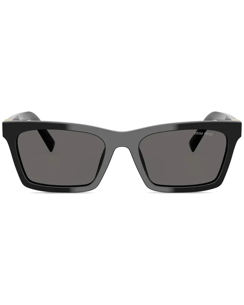 Miu Miu Sonnenbrille mit eckigem Gestell - Schwarz Schwarz