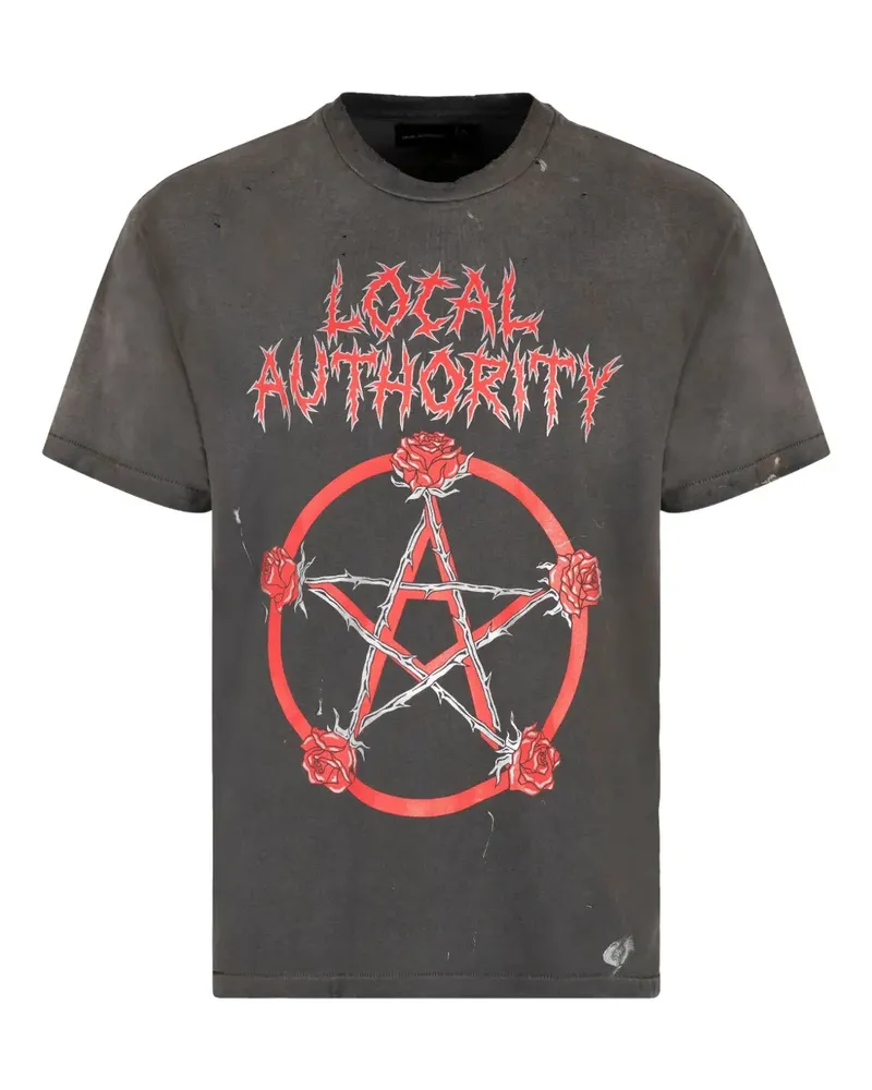Local Authority T-Shirt mit grafischem Print - Grau Grau