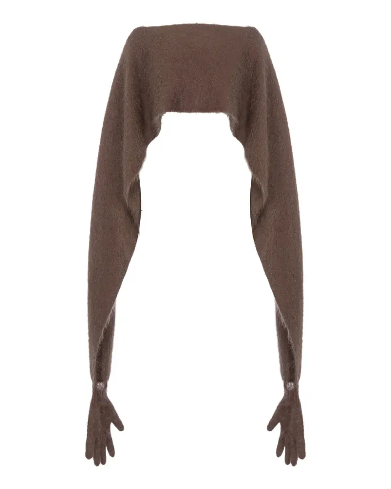 Moschino Schal mit Handschuhdetail - Braun Braun