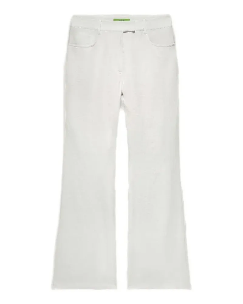 Shanghai Tang Tang textured flared trousers - Weiß Weiß
