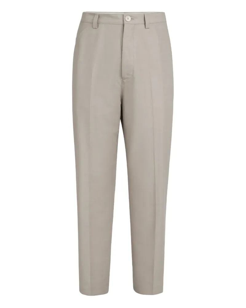 Brunello Cucinelli Hose aus Baumwolle und Leinen - Nude Nude