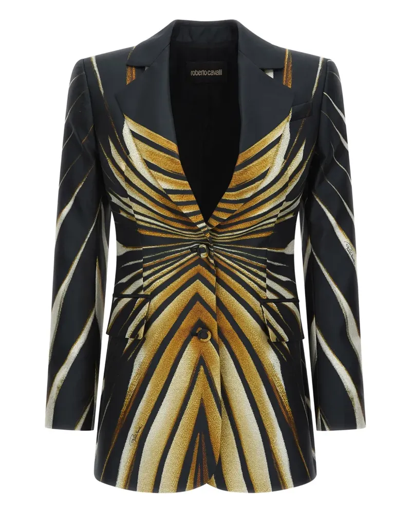 Roberto Cavalli Blazer mit Zebra-Print - Gold Gold