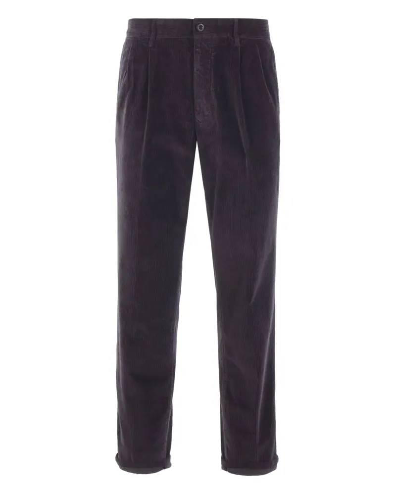 Incotex Straight-Leg-Hose aus Cord - Violett Violett