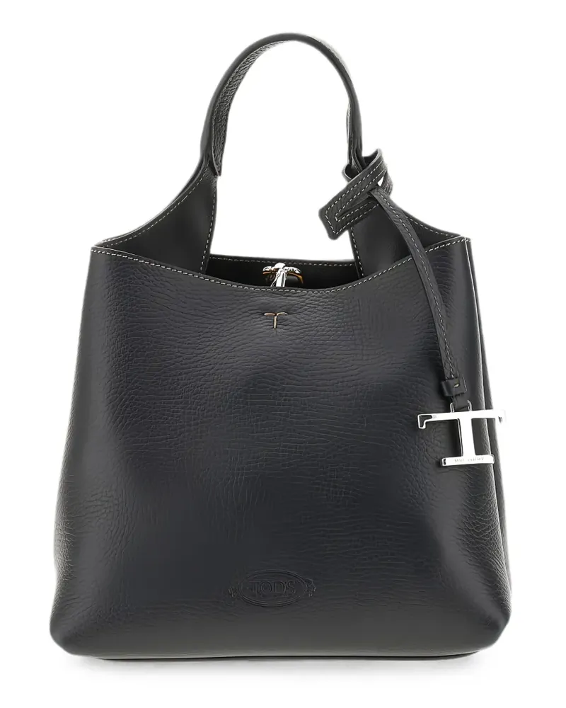 TOD'S T Timeless pebbled leather cross body bag - Schwarz Schwarz