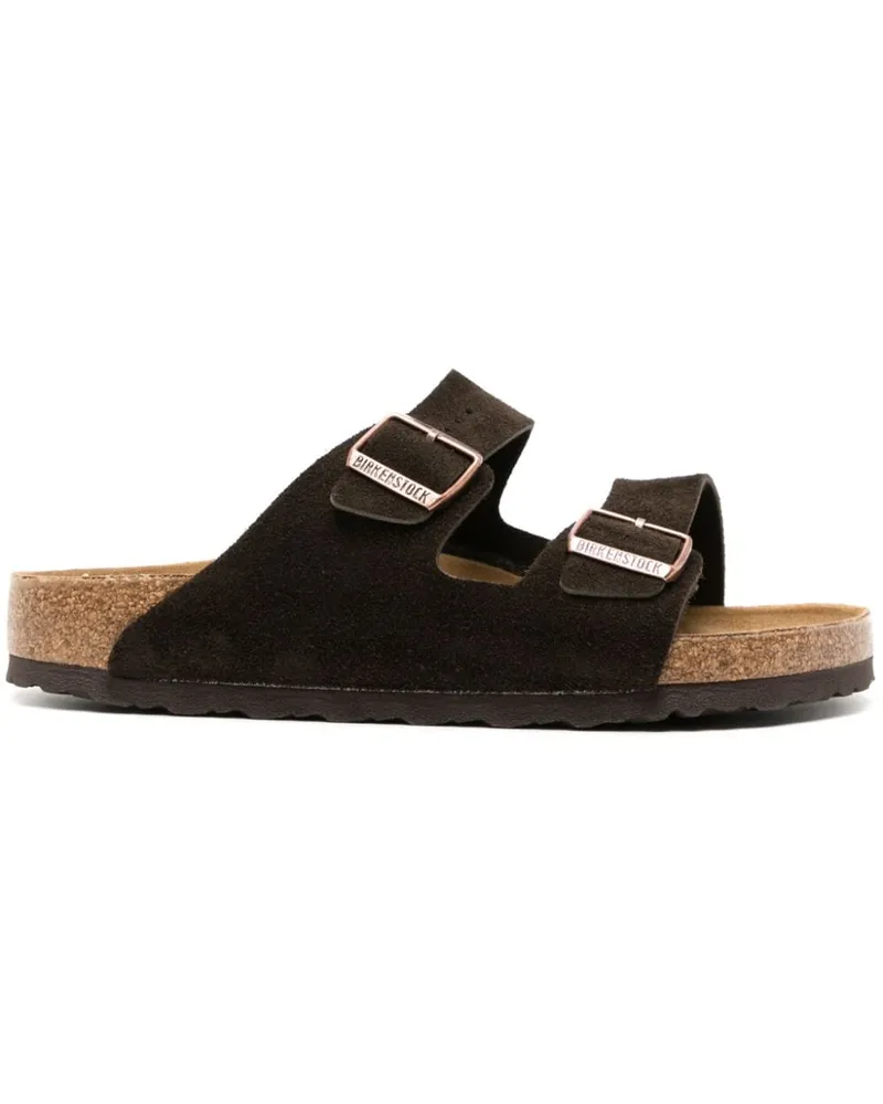 Birkenstock Arizona Pantoletten aus Wildleder - Braun Braun