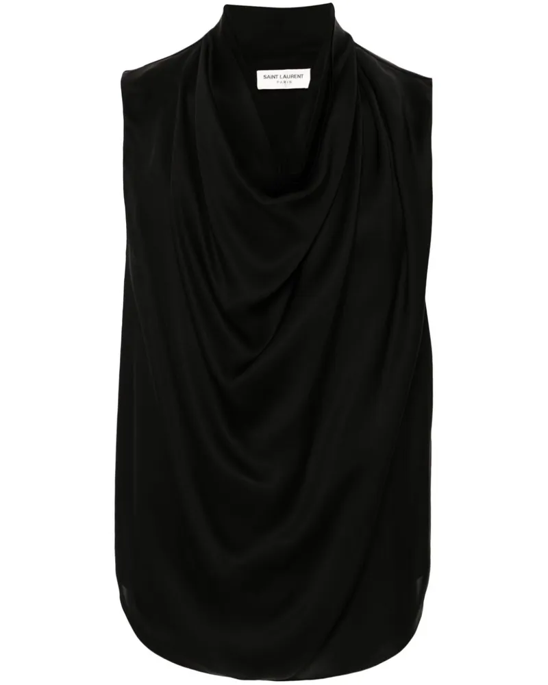 Saint Laurent Bluse aus Seide - Schwarz Schwarz
