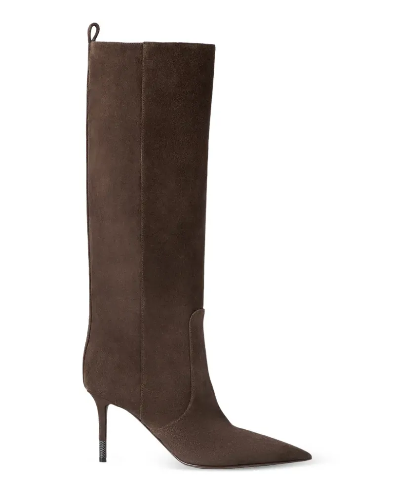 Brunello Cucinelli Wildlederstiefel mit Monili - Braun Braun