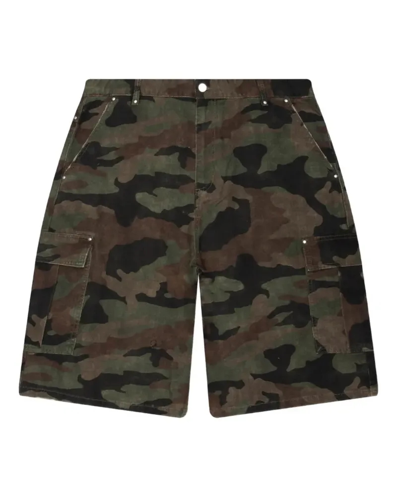 REPRESENT camouflage-print cargo shorts - Grün Grün