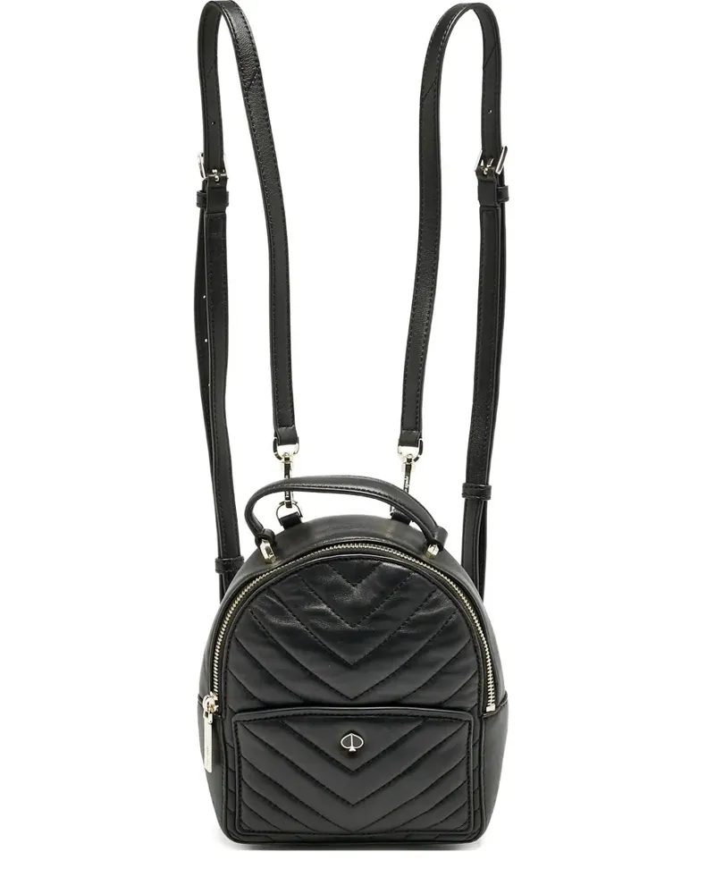 Kate Spade 2020s Rucksack mit Chevron-Steppung - Schwarz Schwarz