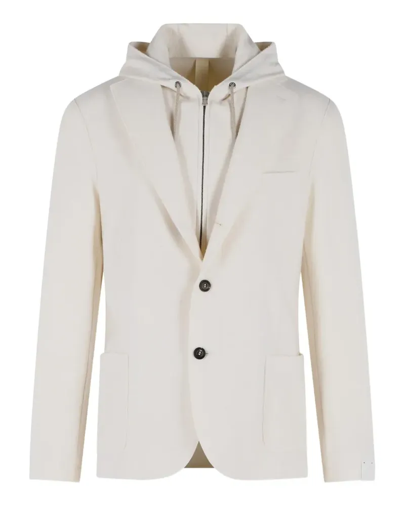 Eleventy hooded single-breasted jacket - Nude Nude