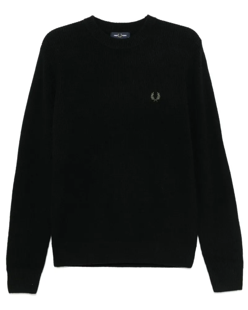 Fred Perry Pullover mit Logo-Stickerei - Schwarz Schwarz