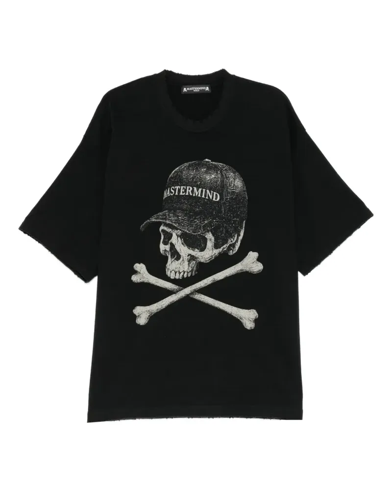 Mastermind World T-Shirt im Distressed-Look - Schwarz Schwarz