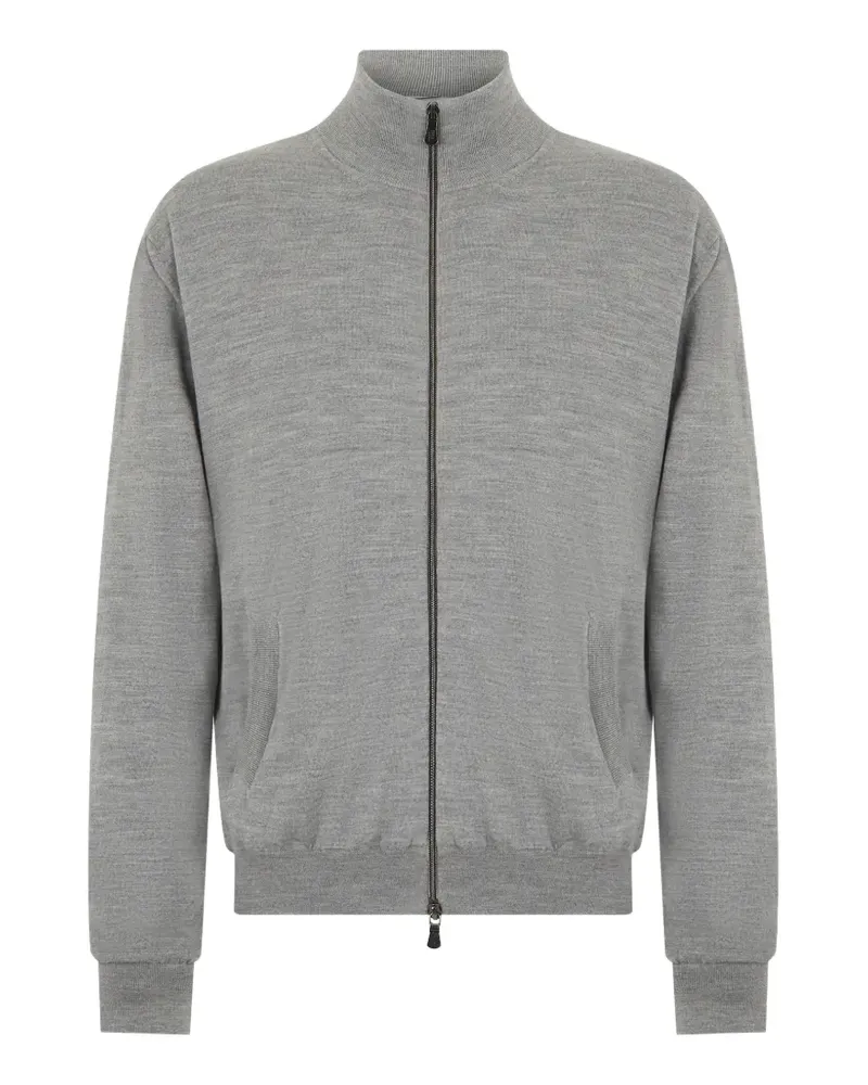 Fedeli Paros high-neck zip-up cardigan - Grau Grau
