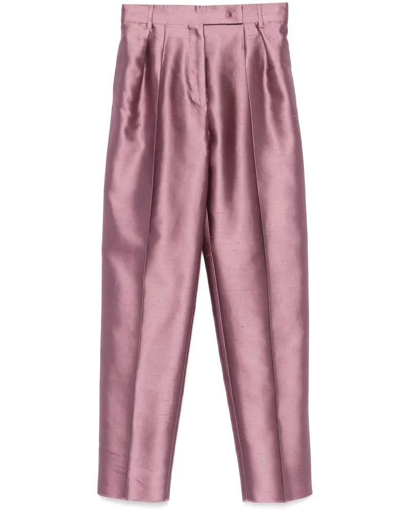 Max Mara Hose im Metallic-Look - Violett Violett