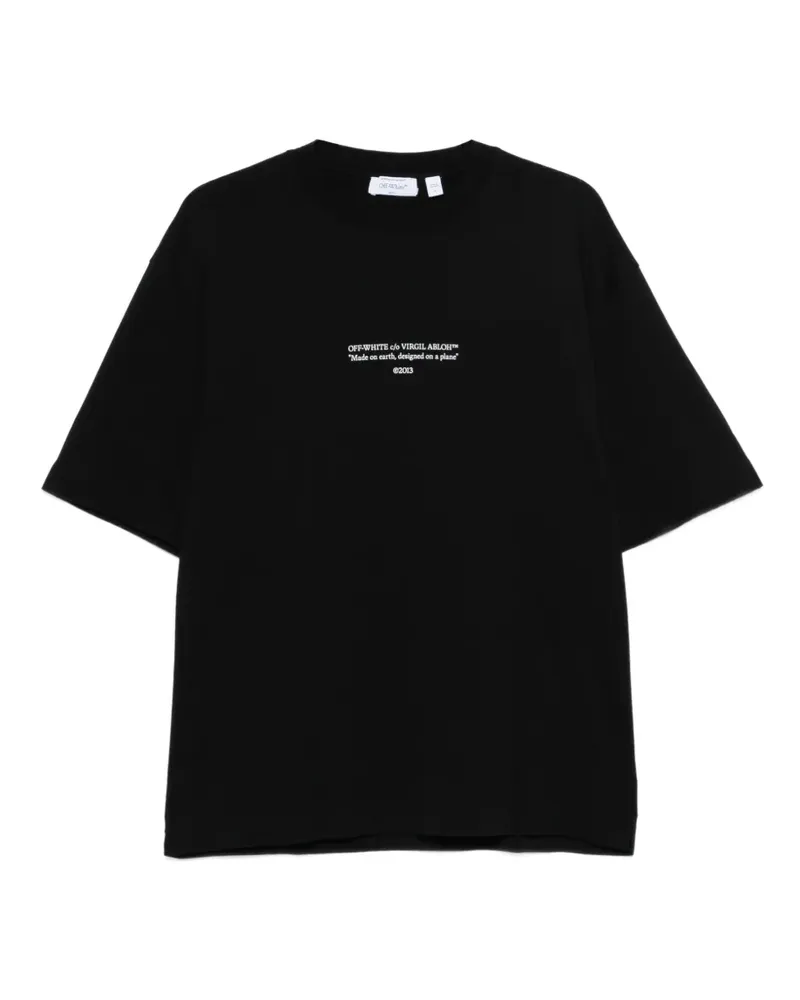 OFF-WHITE logo-print T-shirt - Schwarz Schwarz