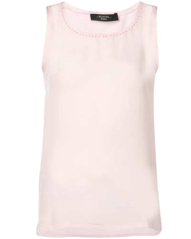 Max Mara Top mit Perlen - Rosa Rosa