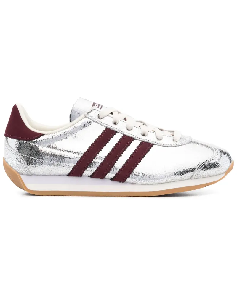 adidas Country OG Sneakers - Silver Metallic/Maroon/Off-White Silver