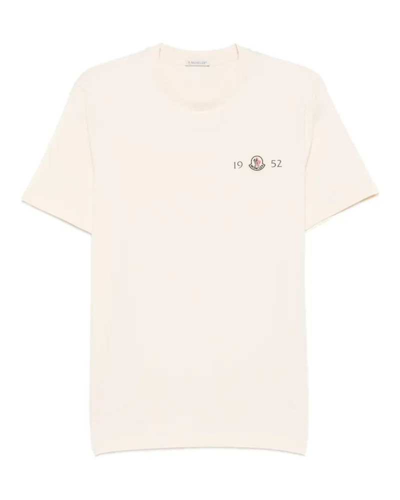 Moncler logo-patch T-shirt - Nude Nude