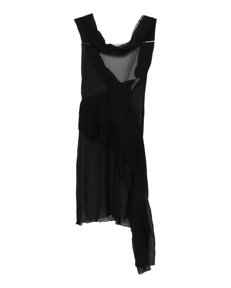 GIMAGUAS Boa draped mini dress - Schwarz Schwarz
