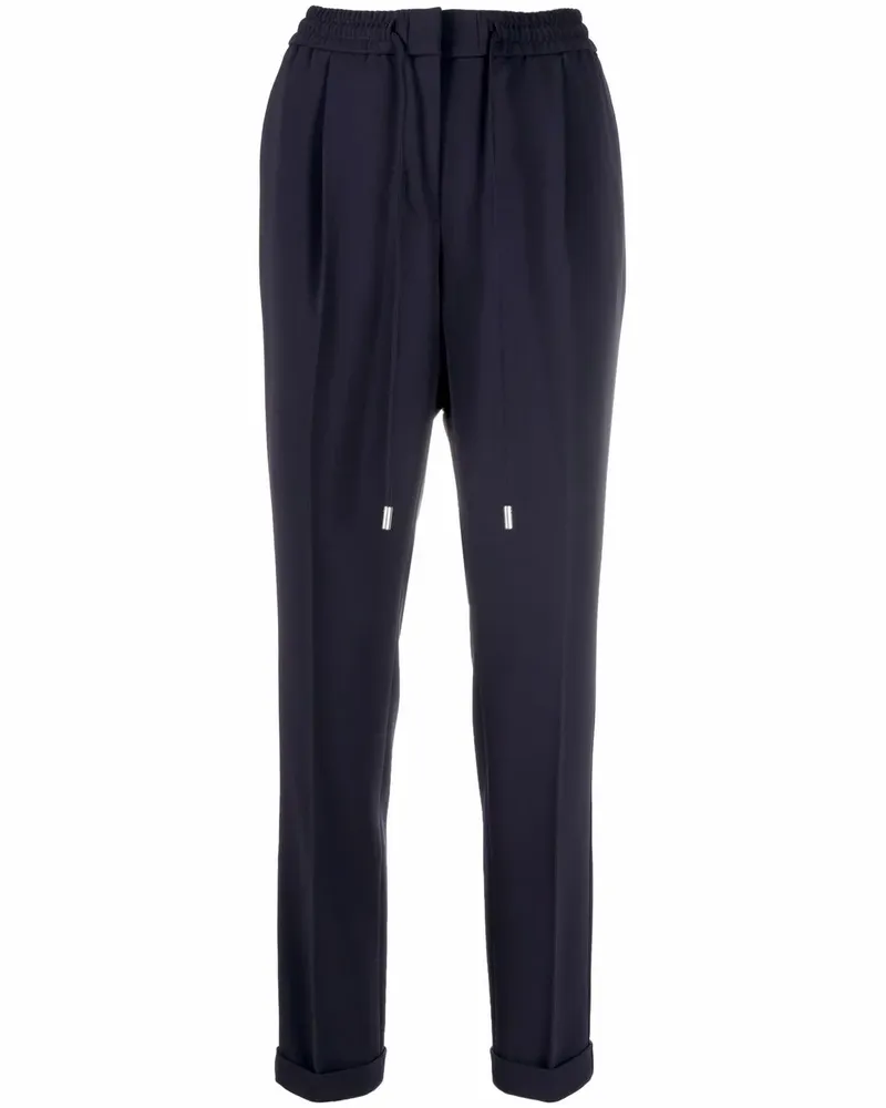 HUGO BOSS Tapered-Hose mit Kordelzug - Blau Blau