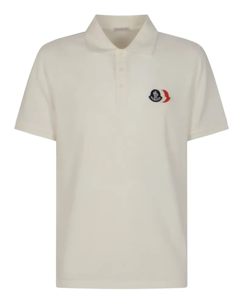Moncler logo-patch polo shirt - Nude Nude