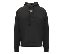 Hoodie mit Logo-Print - Schwarz