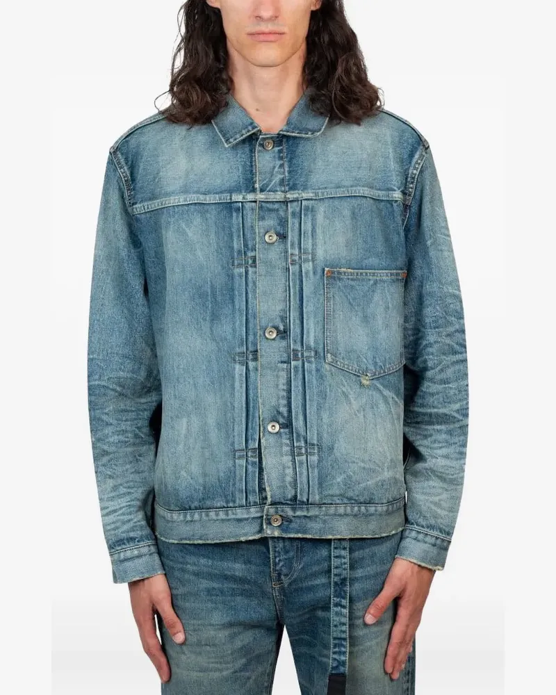 Sacai Klassische Jeansjacke - Blau Blau