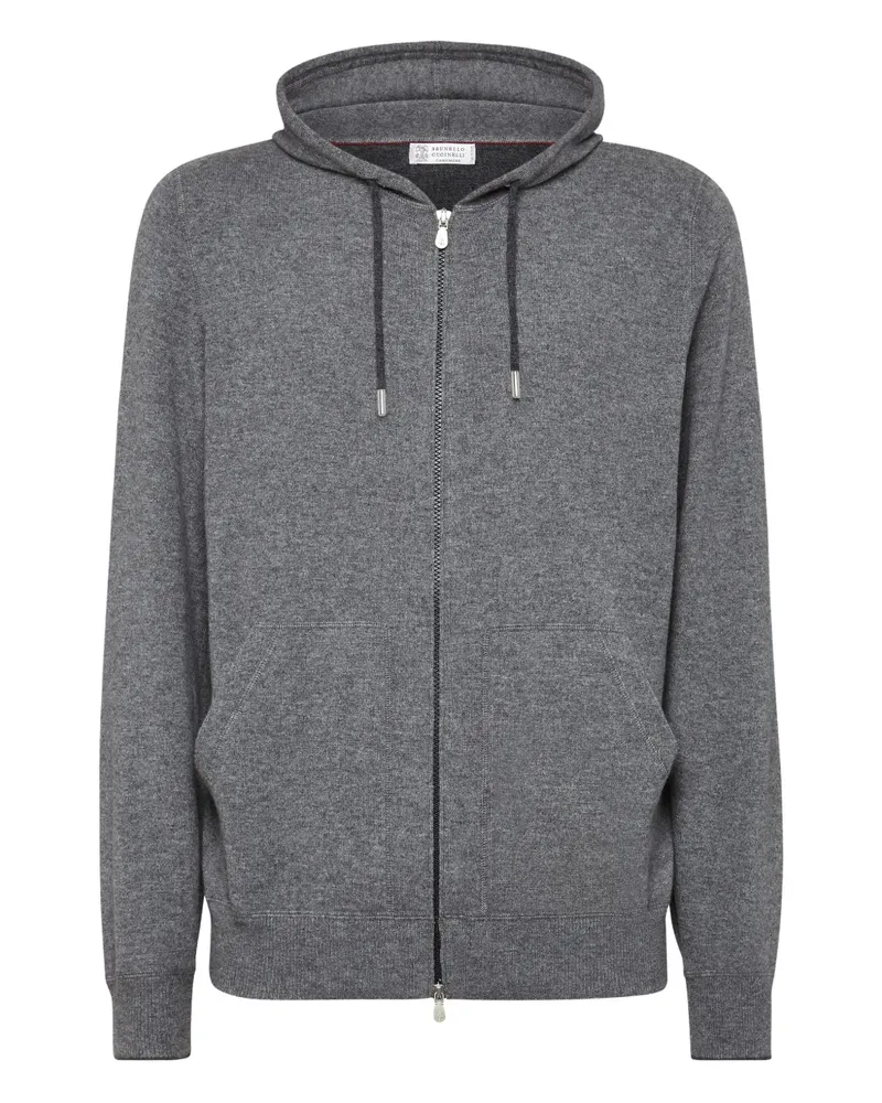 Brunello Cucinelli Kapuzenjacke aus Kaschmir - Grau Grau