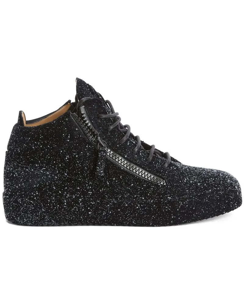 Giuseppe Zanotti Sneakers mit Glitter-Optik Schwarz